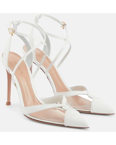Gianvito Rossi Leather And Pvc Pumps - White