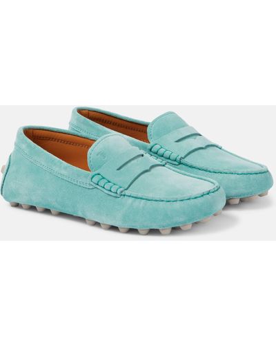 Tod's Gommino Suede Loafers - Blue