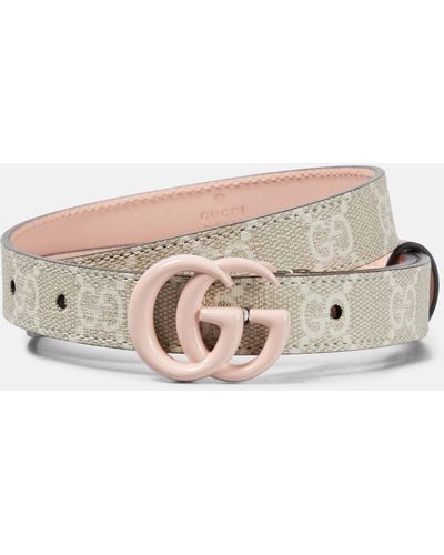 Gucci GG Marmont Supreme Canvas Belt - Pink