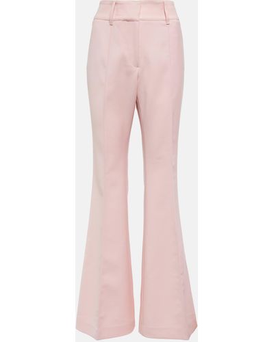 Gabriela Hearst Rhein Mid-rise Wool Flared Pants - Pink