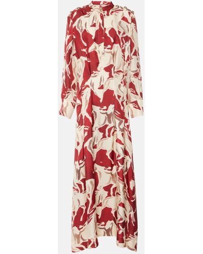 Altuzarra Felicia Printed Silk Maxi Dress - Red