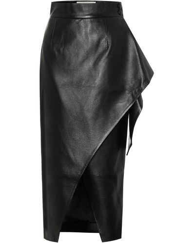 ‎Materiel Tbilisi‎ Faux-leather Wrap Skirt - Black