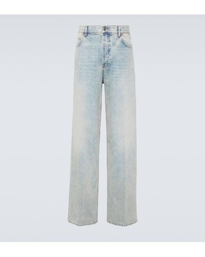Valentino High-rise Wide-leg Jeans - Blue