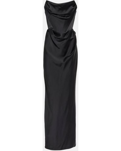 Vivienne Westwood Off-shoulder Satin Gown - Black