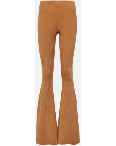 Stouls Cherilyn Suede Flared Pants - Brown