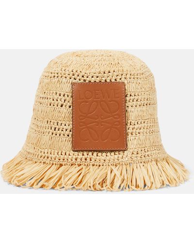 Loewe Anagram Crochet Cloche Hat - Natural