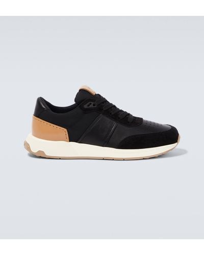 Tod's Leather-trimmed Sneakers - Black