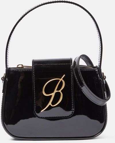 Blumarine Small Patent Leather Shoulder Bag - Black