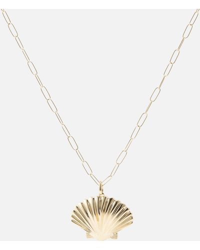 Mateo Venus Large 14kt Gold Pendant Necklace - Metallic