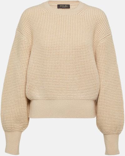 Loro Piana Yamba Cashmere And Wool Sweater - Natural