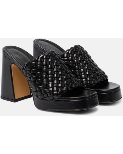 Souliers Martinez Paloma Leather Sandals - Black