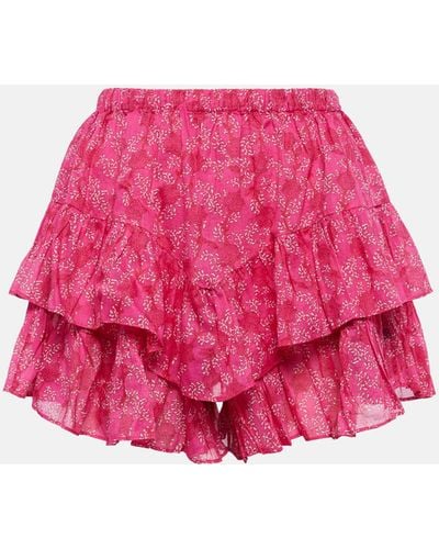 Isabel Marant Jocadia Cotton Shorts - Pink