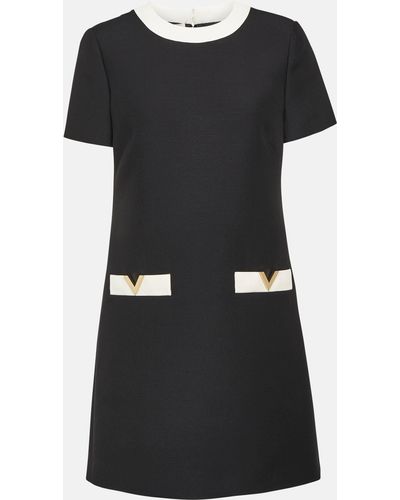 Valentino Wool And Silk Minidress - Black