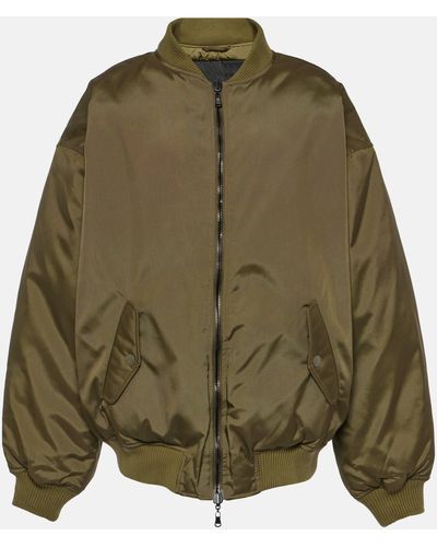 Wardrobe NYC Reversible Down Bomber Jacket - Green