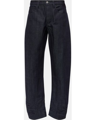 Jil Sander Tapered Cropped Mid-rise Jeans - Blue