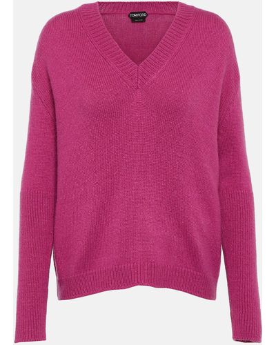 Tom Ford Wool And Cashmere-blend Sweater - Pink
