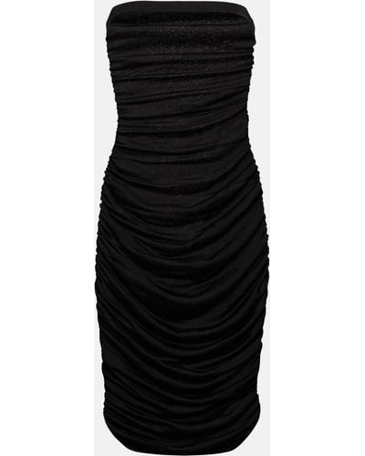 Saint Laurent Strapless Minidress - Black