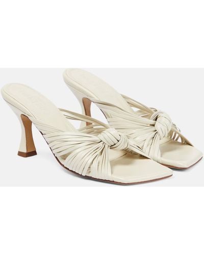 Souliers Martinez Alcala Leather Mules - Natural