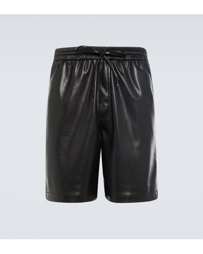 Nanushka Doxxi Faux-leather Shorts - Black