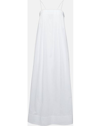 Asceno Heather Cotton Batiste Maxi Dress - White