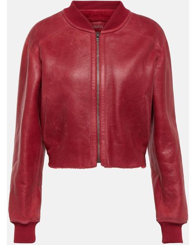 Isabel Marant Olina Leather Jacket - Red