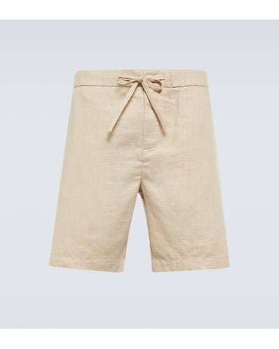 Frescobol Carioca Felipe Linen And Cotton Shorts - Natural