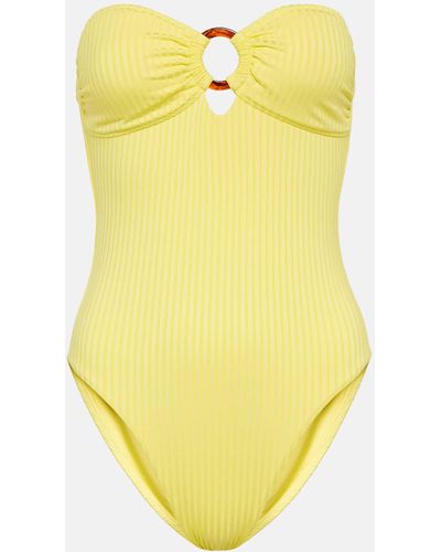 Melissa Odabash Sunday Strapless Swimsuit - Yellow