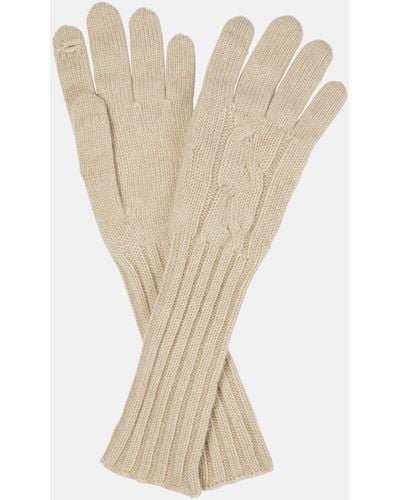Loro Piana My Gloves To Touch Cashmere Gloves - Natural