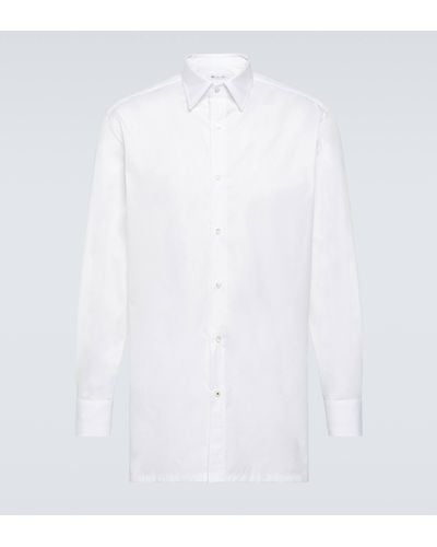 Loro Piana Cotton Poplin Oxford Shirt - White