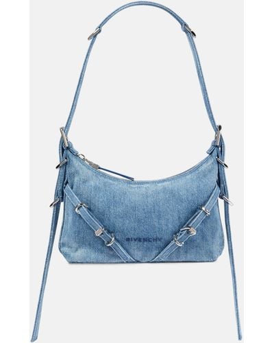 Givenchy Voyou Denim Shoulder Bag - Blue