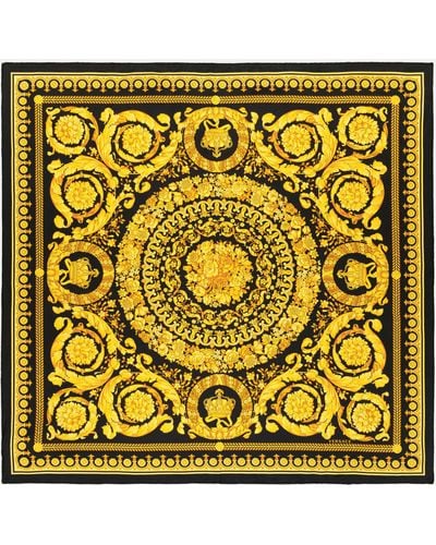 Versace Barocco Print Silk Foulard - Multicolour