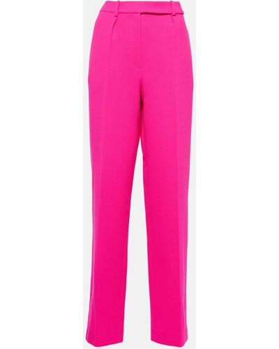 Alexandre Vauthier Wool Wide-leg Pants - Pink