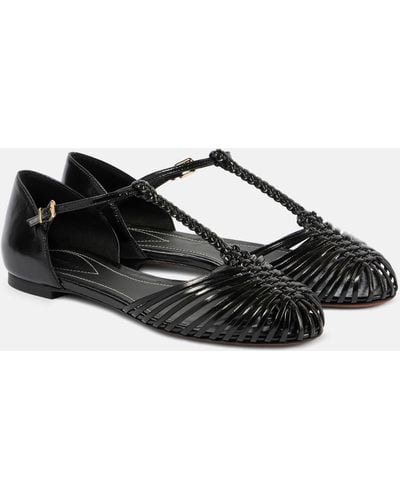 Zimmermann Celesta Leather Sandals - Black