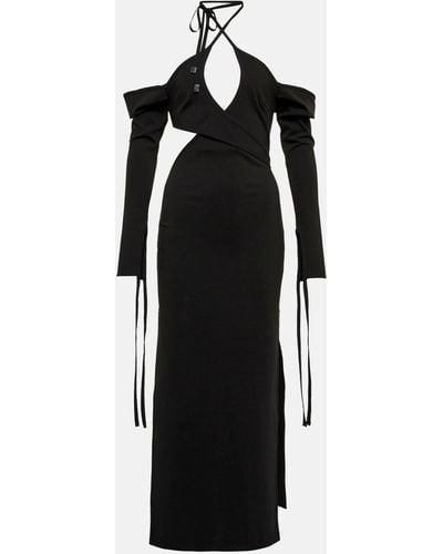 The Attico Cotton Blend Dress - Black