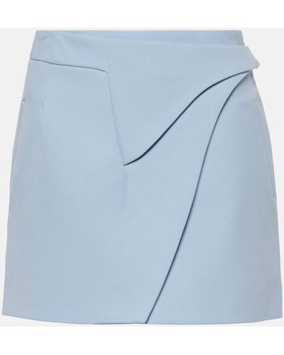Wardrobe NYC Virgin Wool Wrap Skirt - Blue