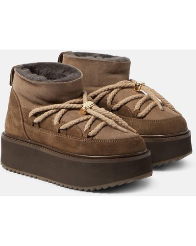 Inuikii Classic Platform Suede Snow Boots - Brown