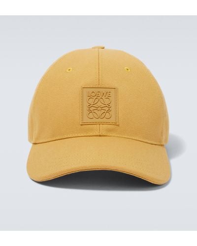 Loewe Patch Cap In Canvas - Natural