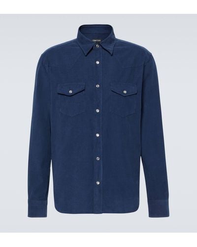 Tom Ford Corduroy Shirt - Blue