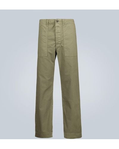 RRL Straight-fit Herringbone Pants - Green