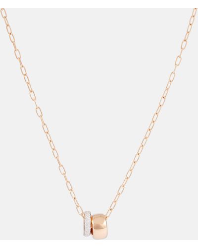 Pomellato Iconica 18kt Gold Necklace With Diamonds - White
