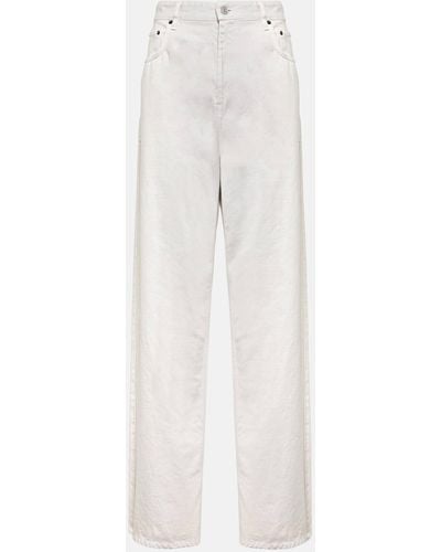 Balenciaga Mid-rise Wide-leg Jeans - White