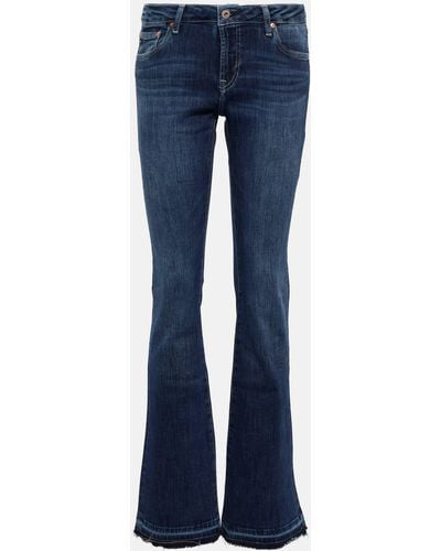AG Jeans Low-rise Bootcut Jeans - Blue