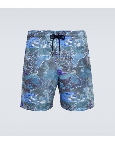 Derek Rose Maui 51 Printed Swim Shorts - Blue