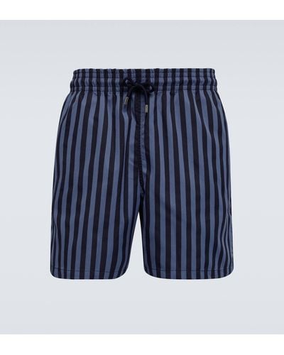 Derek Rose Bondi 8 Striped Swim Shorts - Blue
