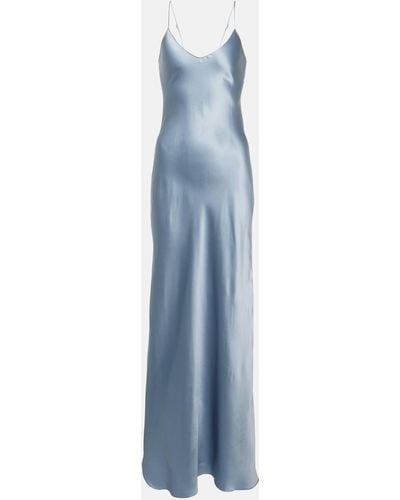 Nili Lotan Cami Silk Charmeuse Gown - Blue