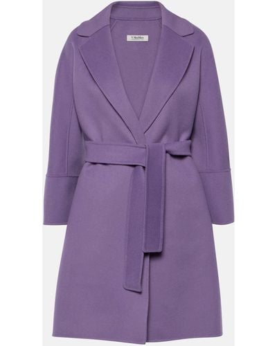 Max Mara Single Breasted Coat - Purple