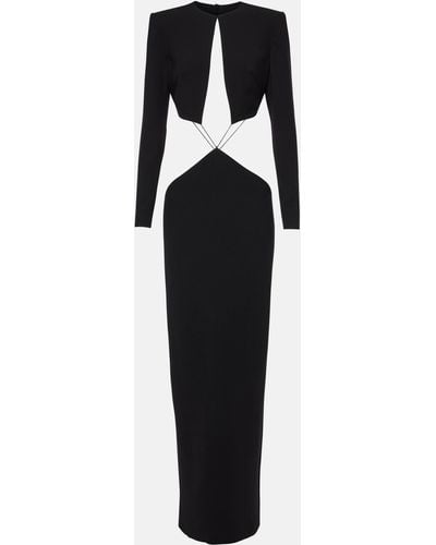 Monot Cutout Crepe Maxi Dress - Black