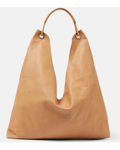 The Row Bindle Leather Tote Bag - Natural