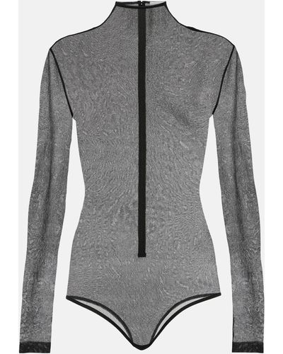 Ferragamo Silk Bodysuit - Grey