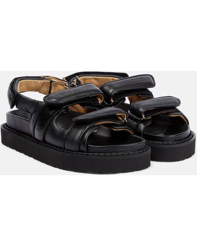Isabel Marant Madee Leather Sandals - Black